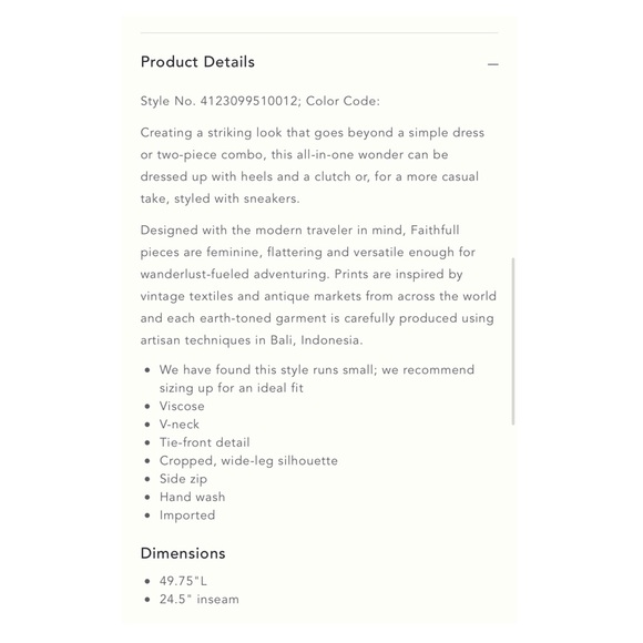 Anthropologie // Faithfull the Brand NWOT🌛 - Picture 7 of 7